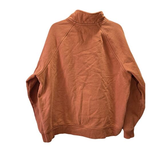 Flint and Tinder 1/4 Zip Sweatshirt Pullover Fleece Mens 3XL Orange Brown USA - Picture 5 of 5